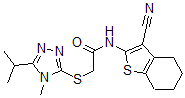 CAS 登录号：606110-89-8， N-(3-氰基-4,5,6,7-四氢苯并[b]噻吩-2-基)-2-[[4-甲基-5-(异丙基)-4H-1,2,4-三唑-3-基]硫代]-乙酰胺