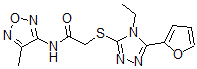 CAS#: 606111-66-4， 2-[[4-Ethyl-5-(Furan-2-Yl)-4H-1,2,4-Triazol-3-Yl]Thio]-N-(4-Methyl-1,2,5-Oxadiazol-3-Yl)-Acetamide