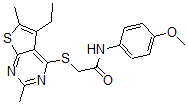 CAS#: 606113-52-4， 2-[(5-Ethyl-2,6-Dimethylthieno[2,3-d]Pyrimidin-4-Yl)Thio]-N-(4-Methoxyphenyl)-Acetamide