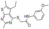 CAS#: 606113-53-5， 2-[(5-Ethyl-2,6-Dimethylthieno[2,3-d]Pyrimidin-4-Yl)Thio]-N-(3-Methoxyphenyl)-Acetamide