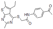 CAS#: 606113-54-6， N-(4-Acetylphenyl)-2-[(5-Ethyl-2,6-Dimethylthieno[2,3-d]Pyrimidin-4-Yl)Thio]-Acetamide