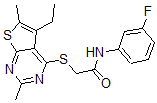 CAS#: 606113-55-7， 2-[(5-Ethyl-2,6-Dimethylthieno[2,3-d]Pyrimidin-4-Yl)Thio]-N-(3-Fluorophenyl)-Acetamide