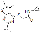 CAS#: 606113-65-9， N-Cyclopropyl-2-[[5,6-Dimethyl-2-(Isopropyl)Thieno[2,3-d]Pyrimidin-4-Yl]Thio]-Acetamide