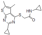 CAS#: 606113-66-0， N-Cyclopropyl-2-[(2-Cyclopropyl-5,6-Dimethylthieno[2,3-d]Pyrimidin-4-Yl)Thio]-Acetamide