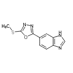 CAS#: 606117-11-7， 6-[5-(Methylsulfanyl)-1,3,4-oxadiazol-2-yl]-1H-benzimidazole
