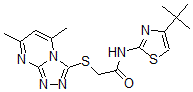 CAS#: 606121-14-6， N-[4-(Tert-Butyl)-Thiazol-2-Yl]-2-[(5,7-Dimethyl-1,2,4-Triazolo[4,3-a]Pyrimidin-3-Yl)Thio]-Acetamide