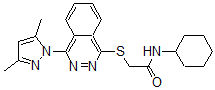 CAS#: 606122-27-4， N-Cyclohexyl-2-[[4-(3,5-Dimethyl-1H-Pyrazol-1-Yl)-1-Phthalazinyl]Thio]-Acetamide