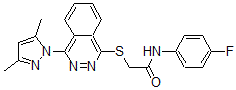 CAS#: 606122-31-0， 2-[[4-(3,5-Dimethyl-1H-Pyrazol-1-Yl)-1-Phthalazinyl]Thio]-N-(4-Fluorophenyl)-Acetamide