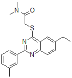 CAS#: 606131-31-1， 2-[[6-Ethyl-2-(3-Methylphenyl)-4-Quinazolinyl]Thio]-N,N-Dimethyl-Acetamide