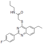 CAS#: 606131-49-1， 2-[[6-Ethyl-2-(4-Fluorophenyl)-4-Quinazolinyl]Thio]-N-Propyl-Acetamide