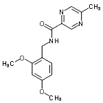 CAS#: 606132-21-2， N-(2,4-Dimethoxybenzyl)-5-methyl-2-pyrazinecarboxamide