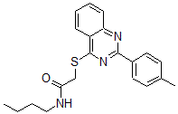 CAS#: 606132-26-7， N-Butyl-2-[[2-(4-Methylphenyl)-4-Quinazolinyl]Thio]-Acetamide