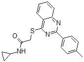 CAS#: 606132-31-4， N-Cyclopropyl-2-[[2-(4-Methylphenyl)-4-Quinazolinyl]Thio]-Acetamide