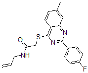 CAS#: 606132-66-5， 2-[[2-(4-Fluorophenyl)-7-Methyl-4-Quinazolinyl]Thio]-N-Allyl-Acetamide