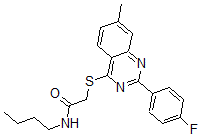 CAS#: 606132-68-7， N-Butyl-2-[[2-(4-Fluorophenyl)-7-Methyl-4-Quinazolinyl]Thio]-Acetamide