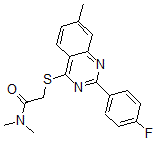 CAS#: 606132-74-5， 2-[[2-(4-Fluorophenyl)-7-Methyl-4-Quinazolinyl]Thio]-N,N-Dimethyl-Acetamide