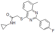 CAS#: 606132-87-0， N-Cyclopropyl-2-[[2-(4-Fluorophenyl)-8-Methyl-4-Quinazolinyl]Thio]-Acetamide