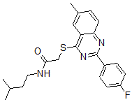 CAS#: 606132-95-0， 2-[[2-(4-Fluorophenyl)-6-Methyl-4-Quinazolinyl]Thio]-N-(3-Methylbutyl)-Acetamide