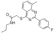 CAS#: 606134-57-0， 2-[[2-(4-Fluorophenyl)-8-Methyl-4-Quinazolinyl]Thio]-N-Propyl-Acetamide