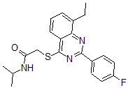 CAS#: 606134-58-1， 2-[[8-Ethyl-2-(4-Fluorophenyl)-4-Quinazolinyl]Thio]-N-(Isopropyl)-Acetamide