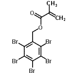 structure of CAS# 60631-75-6, Pentabromobenzyl Methacrylate;(pentabromophenyl)methyl 2-methylprop-2-enoate;n / a;Pentabromobenzyl methacrylate