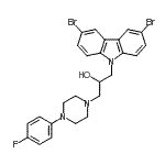 CAS#: 607393-54-4， 1-(3,6-Dibromo-9H-carbazol-9-yl)-3-[4-(4-fluorophenyl)-1-piperazinyl]-2-propanol
