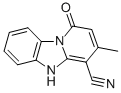 structure of CAS# 60792-57-6, 3-Methyl-1-Oxo-1,5-Dihydro-Benzo[4,5]Imidazo[1,2-a]Pyridine-4-Carbonitrile;1-Keto-3-Methyl-5H-Pyrido[2,1-B]Benzimidazole-4-Carbonitrile;Sr-01000641071-1;Stock1s-07888