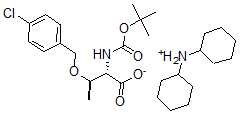 structure of CAS# 60803-72-7, Boc-O-4-Chlorobenzyl-L-Threonine Dicyclohexylammonium Salt;N-ALPHA-T-BUTOXYCARBONYL-O-4-CHLORO-BENZYL-L-THREONINE DICYCLOHEXYLAMMONIUM SALT;N-ALPHA-T-BUTOXYCARBONYL-O-P-CHLORO-BENZYL-L-THREONINE DICYCLOHEXYLAMMONIUM SALT;BOC-O-4-CHLOROBENZYL-L-THREONINE DICYCLOHEXYLAMMONIUM SALT