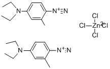 结构式 CAS# 60869-69-4, 4-二乙基氨基-2-甲基偶氮苯氯化物半(氯化锌)盐