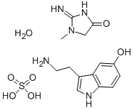 structure of CAS# 61-47-2, Serotonin Creatinine Sulfate Monohydrate;1-Benzo(B)Thien-3-Yl-3-(1-Pyrrolidinyl)-1-Propanone Hydrochloride;1-Propanone, 1-Benzo(B)Thien-3-Yl-3-(1-Pyrrolidinyl)-, Hydrochloride;Serotonin Creatinin-Sulfat-1-Wasser