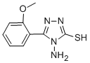 structure of CAS# 61019-26-9, 4-Amino-5-(2-Methoxyphenyl)-2H-1,2,4-Triazole-3-Thione;4-Amino-5-(2-Methoxy-Phenyl)-4H-[1,2,4]Triazole-3-Thiol;Bas 01935161;Oprea1_392997