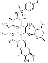 CAS#: 61066-19-1， (9S)-9-Deoxo-9-[[(4-Iodophenyl)Sulfonyl]Amino]Erythromycin