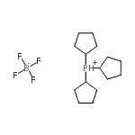 structure of CAS# 610756-04-2, Tricyclopentylphosphonium tetrafluoroborate;Tricyclopentylphosphine tetrafluoroborate;TRICYCLOPENTYLPHOSPHINETETRAFLUOROBORA&;673951_ALDRICH