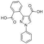 CAS 登录号：6110-61-8， 3-(2-羧基苯基)-1-苯基-1H-吡唑-4-羧酸
