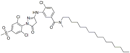 CAS#: 61138-44-1， 4-Chloro-3-[[1-[2,6-Dichloro-4-(Methylsulphonyl)Phenyl]-4,5-Dihydro-5-Oxo-1H-Pyrazol-3-Yl]Amino]-N-Hexadecyl-N-Methylbenzamide