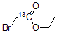 structure of CAS# 61203-71-2, 2-Bromo-Acetic-1-13C Acid Ethyl Ester