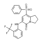CAS#: 612065-28-8， 8-(Phenylsulfonyl)-6-{[2-(trifluoromethyl)phenyl]amino}-2,3-dihydro-5(1H)-indolizinone
