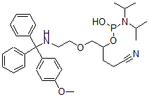 CAS#: 612548-86-4， N,N-Bis(1-Methylethyl)-Phosphoramidous Acid 2-Cyanoethyl[2-[2-[[(4-Methoxyphenyl)Diphenylmethyl]Amino]Ethoxy]Ethyl] Ester
