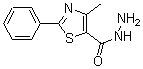 structure of CAS# 61292-08-8, 4-Methyl-2-Phenyl-5-Thiazolecarboxylicacid Hydrazide;4-Methyl-2-Phenyl-Thiazole-5-Carbohydrazide;4-Methyl-2-Phenyl-5-Thiazolecarbohydrazide;Oprea1_743796