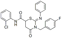 CAS#: 6135-46-2， N-(2-Chlorophenyl)-3-[(4-Fluorophenyl)Methyl]-4-Oxo-2-Phenylimino-1,3-Thiazinane-6-Carboxamide