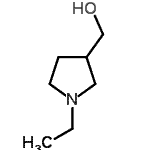 structure of CAS# 61472-22-8, (1-Ethyl-3-Pyrrolidinyl)Methanol;(1-ethyl-3-pyrrolidinyl)methanol;(1-ethylpyrrolidin-3-yl)methan-1-ol;(1-ethylpyrrolidin-3-yl)methanol