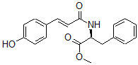 structure of CAS# 615264-52-3, N-[3-(4-Hydroxyphenyl)-1-Oxo-2-Propen-1-Yl]-L-Phenylalanine Methyl Ester;N-[3-(4-HYDROXYPHENYL)-1-OXO-2-PROPENYL]-L-PHENYLALANINE, METHYL ESTER;4-HYDROXYCINNAMIC ACID (L-PHENYLALANINE METHYL ESTER) AMIDE;CAY10486