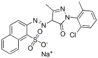 CAS#: 61556-43-2， Sodium 2-[[1-(2-Chloro-6-Methylphenyl)-4,5-Dihydro-3-Methyl-5-Oxo-1H-Pyrazol-4-Yl]Azo]Naphthalene-1-Sulphonate