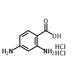 structure of CAS# 61566-58-3, 2,4-Diaminobenzoic Acid Dihydrochloride;2,4-DIAMINOBENZOICACIDDIHYDROCHLORIDE