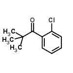结构式 CAS# 61593-17-7, 1-(2-氯苯基)-2,2-二甲基-1-丙酮