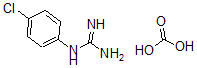 结构式 CAS# 61705-88-2, 4-氯苯基胍碳酸盐