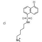 CAS#: 61714-24-7， 5-{[(5-Chloro-1-Naphthyl)Sulfonyl]Amino}-1-Pentanaminium Chloride