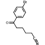 结构式 CAS# 61719-38-8, 6-(4-溴苯基)-6-氧代己腈