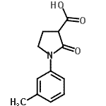 structure of CAS# 618070-31-8, 1-(3-Methylphenyl)-2-oxo-3-pyrrolidinecarboxylic acid;1- -2-OXO-3-PYRROLIDINEC&;1-(3-Methylphenyl)-2-oxo-3-pyrrolidinecarboxylic acid;1-(3-METHYLPHENYL)-2-OXO-3-PYRROLIDINECARBOXYLICACID