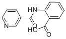 structure of CAS# 6188-02-9, 2-[(Pyridine-3-Carbonyl)-Amino]-Benzoic Acid;2-[[Oxo-(3-Pyridyl)Methyl]Amino]Benzoate;2-(Pyridin-3-Ylcarbonylamino)Benzoate;Zinc00226803